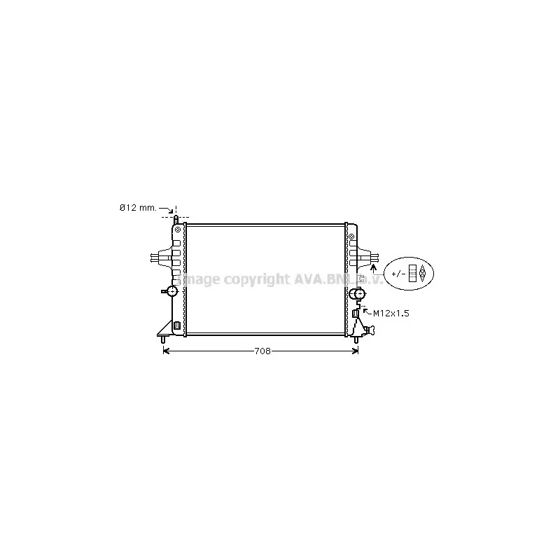 Radiateur, refroidissement du moteur AVA QUALITY COOLING OLA2440