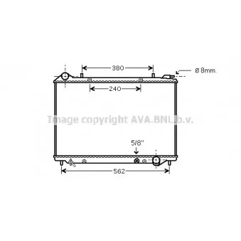 Radiateur, refroidissement du moteur AVA QUALITY COOLING OLA2441