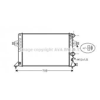 Radiateur, refroidissement du moteur AVA QUALITY COOLING OLA2444