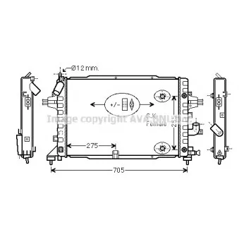Radiateur, refroidissement du moteur AVA QUALITY COOLING