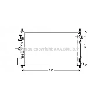 Radiateur, refroidissement du moteur AVA QUALITY COOLING OLA2469