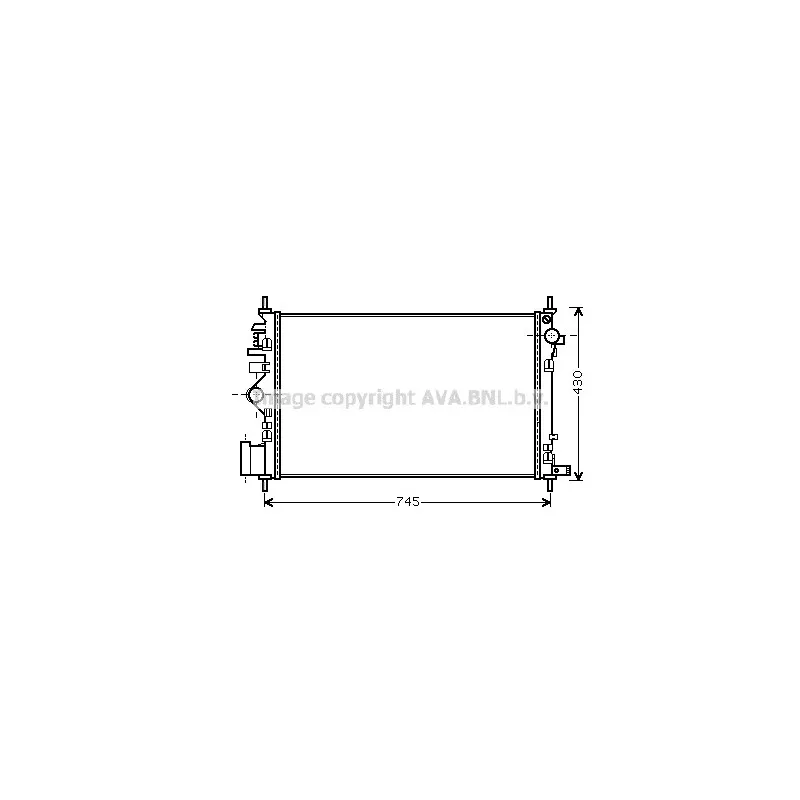Radiateur, refroidissement du moteur AVA QUALITY COOLING OLA2469