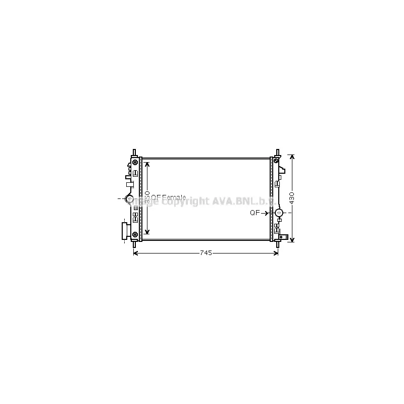 Radiateur, refroidissement du moteur AVA QUALITY COOLING OLA2473