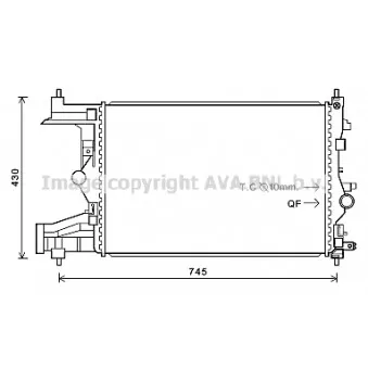 Radiateur, refroidissement du moteur AVA QUALITY COOLING OLA2484