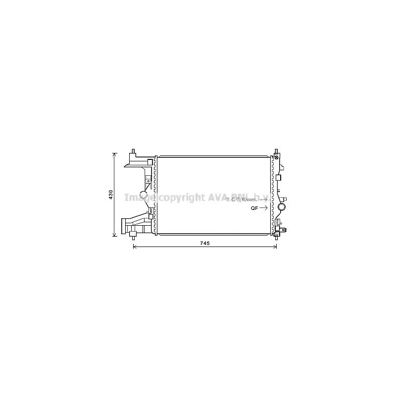 Radiateur, refroidissement du moteur AVA QUALITY COOLING OLA2485
