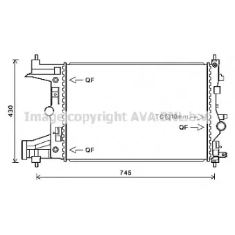 Radiateur, refroidissement du moteur AVA QUALITY COOLING