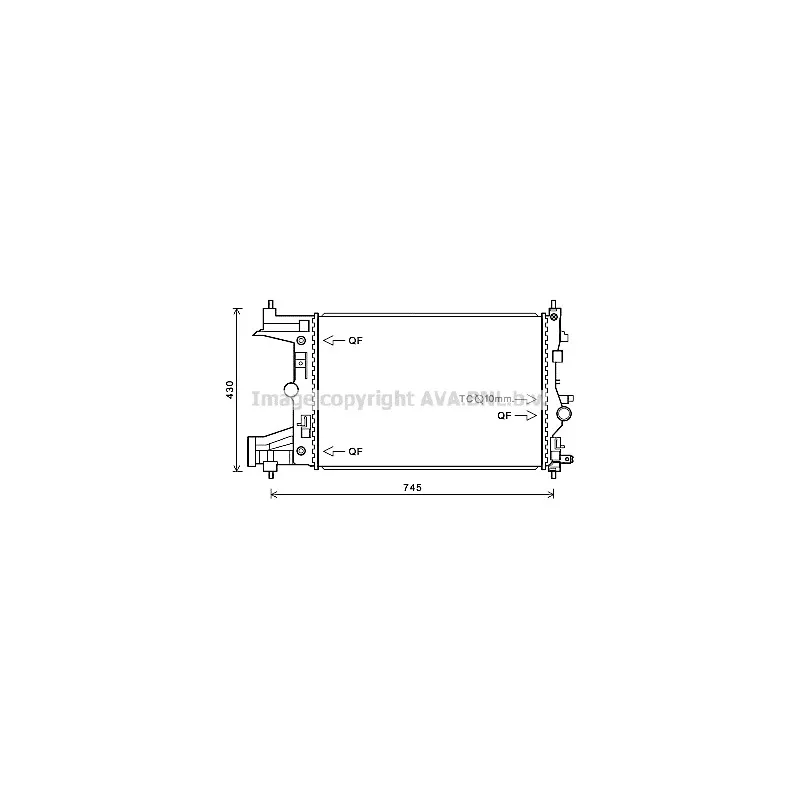 Radiateur, refroidissement du moteur AVA QUALITY COOLING OLA2486