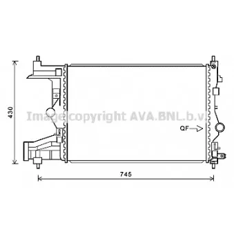 Radiateur, refroidissement du moteur AVA QUALITY COOLING OLA2487