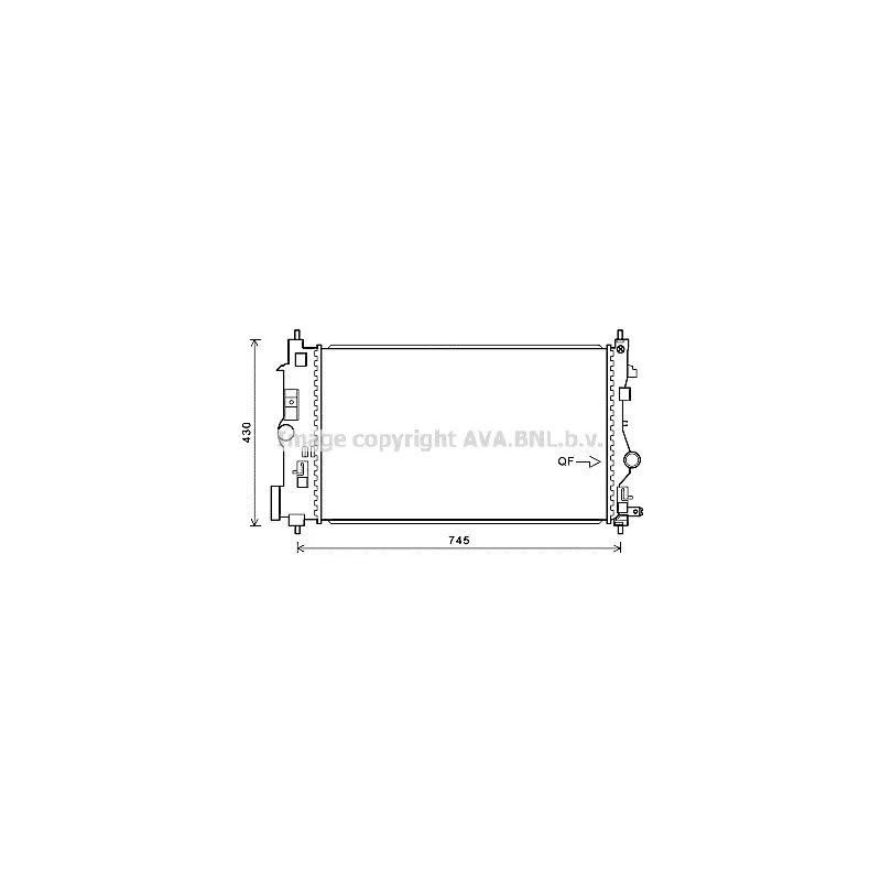 Radiateur, refroidissement du moteur AVA QUALITY COOLING OLA2488