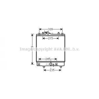 Radiateur, refroidissement du moteur AVA QUALITY COOLING OLA2542