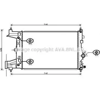 Radiateur, refroidissement du moteur AVA QUALITY COOLING OLA2545