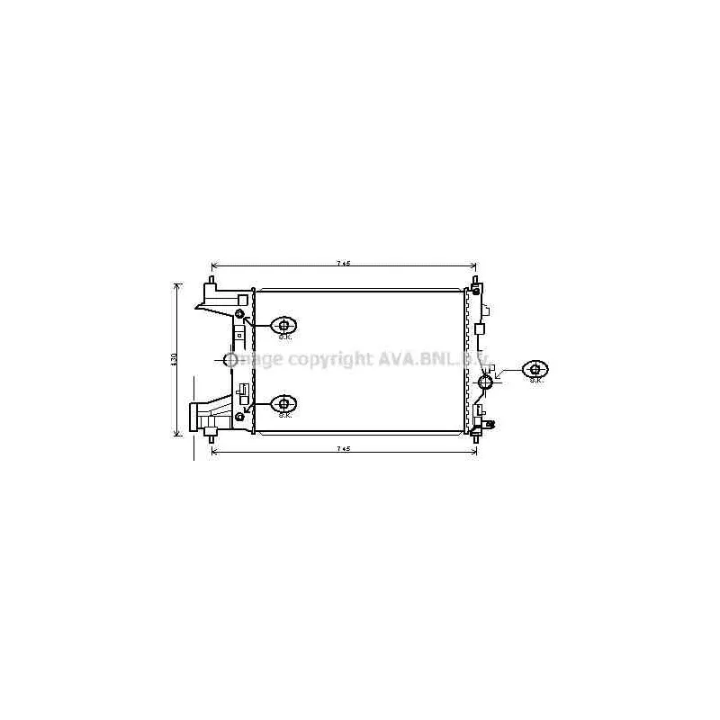 Radiateur, refroidissement du moteur AVA QUALITY COOLING OLA2545