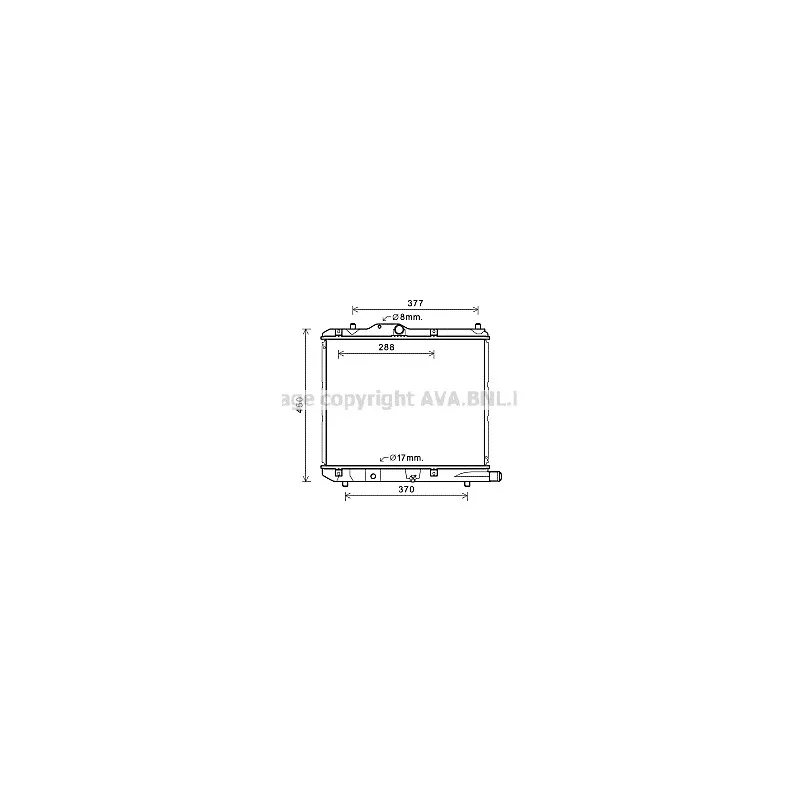 Radiateur, refroidissement du moteur AVA QUALITY COOLING OLA2590