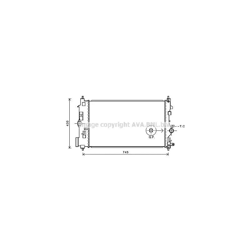 Radiateur, refroidissement du moteur AVA QUALITY COOLING OLA2591