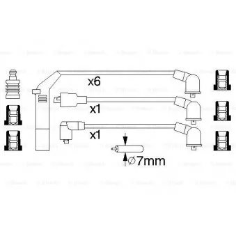 Kit de câbles d'allumage BOSCH 0 986 356 714