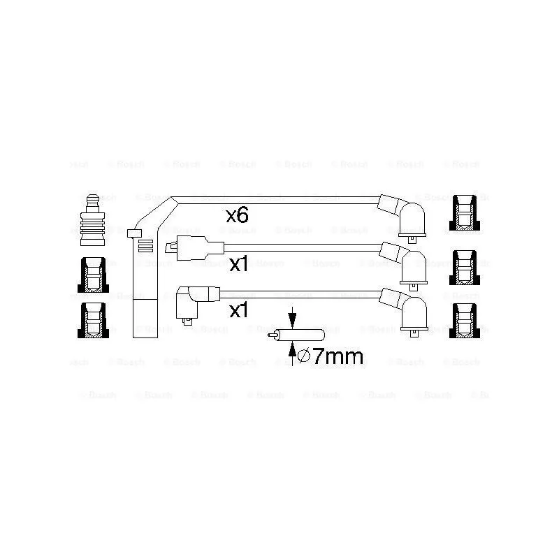 Kit de câbles d'allumage BOSCH 0 986 356 714