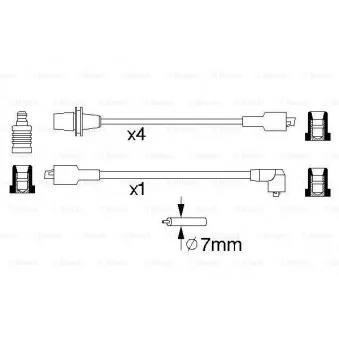 Kit de câbles d'allumage BOSCH 0 986 356 725