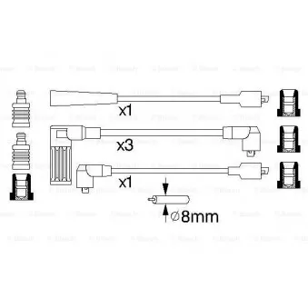 Kit de câbles d'allumage BOSCH 0 986 356 737