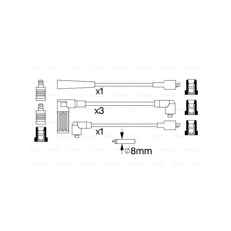 Kit de câbles d'allumage BOSCH 0 986 356 737