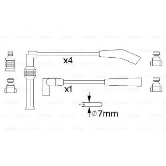 Kit de câbles d'allumage BOSCH 0 986 356 751