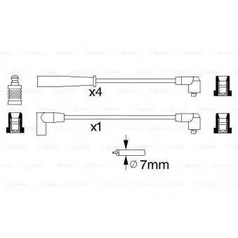 Kit de câbles d'allumage BOSCH 0 986 356 763