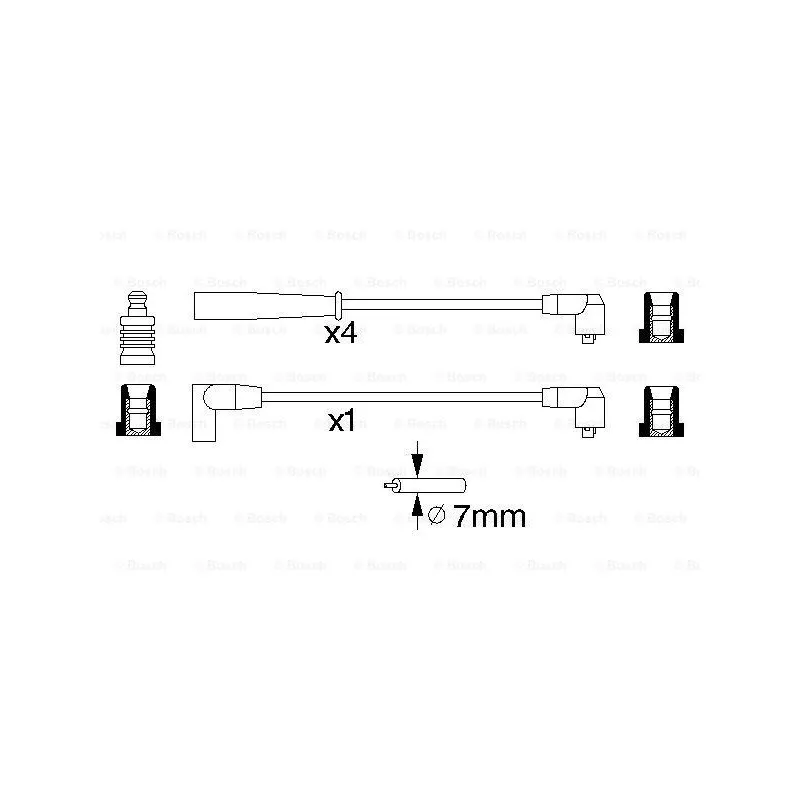 Kit de câbles d'allumage BOSCH 0 986 356 763
