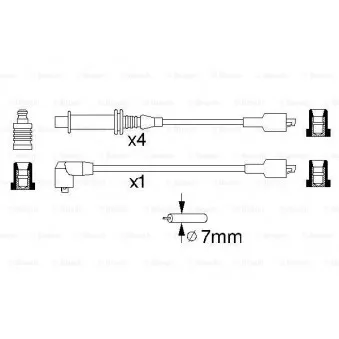 Kit de câbles d'allumage BOSCH 0 986 356 769