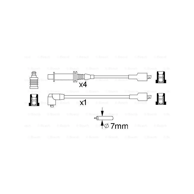 Kit de câbles d'allumage BOSCH 0 986 356 769