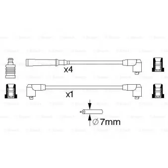 Kit de câbles d'allumage BOSCH 0 986 356 790