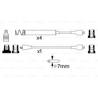 Kit de câbles d'allumage BOSCH 0 986 356 796