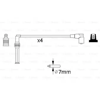 Kit de câbles d'allumage BOSCH 0 986 356 809