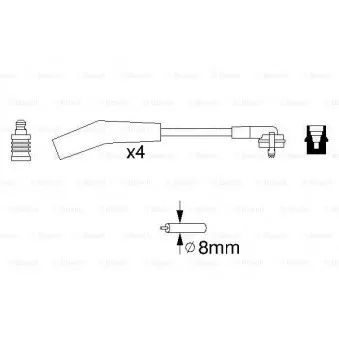Kit de câbles d'allumage BOSCH 0 986 356 860