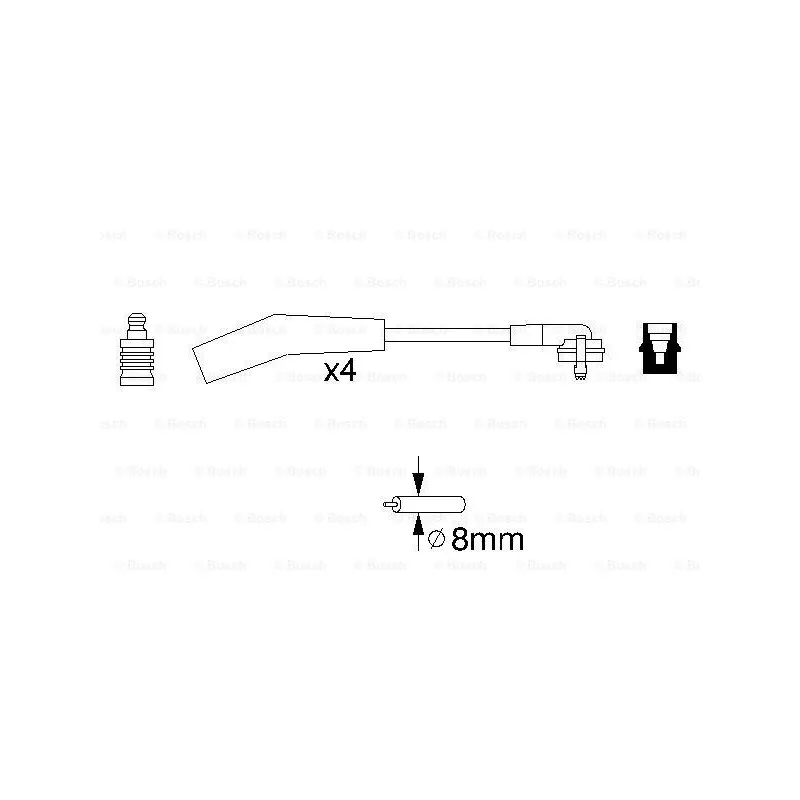 Kit de câbles d'allumage BOSCH 0 986 356 860