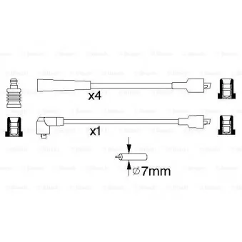 Kit de câbles d'allumage BOSCH 0 986 356 874