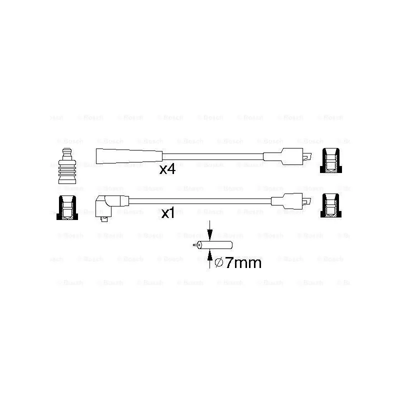 Kit de câbles d'allumage BOSCH 0 986 356 874
