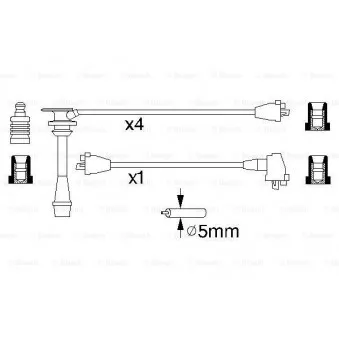 Kit de câbles d'allumage BOSCH 0 986 356 950