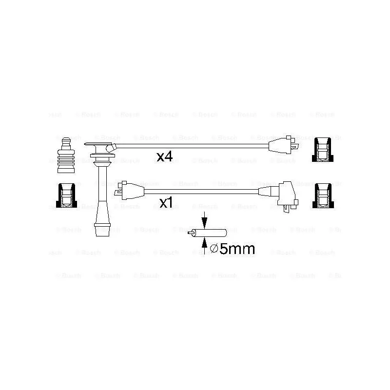 Kit de câbles d'allumage BOSCH 0 986 356 950