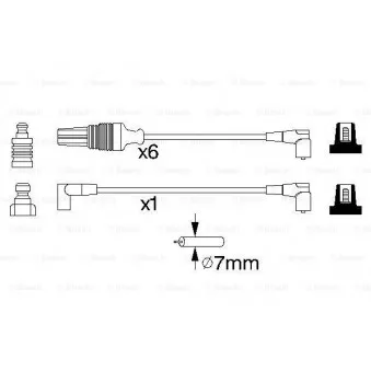 Kit de câbles d'allumage BOSCH 0 986 356 964