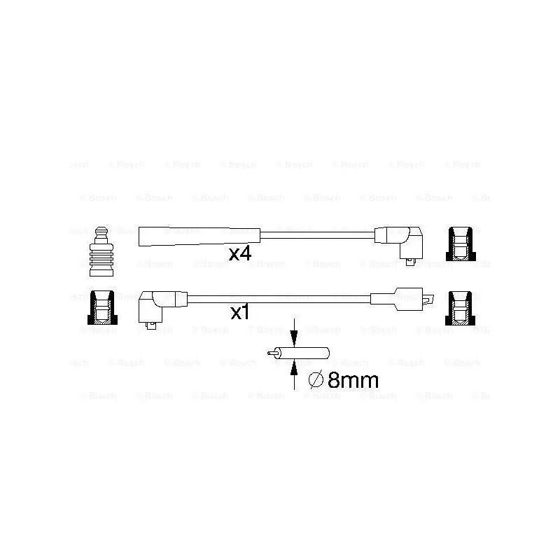 Kit de câbles d'allumage BOSCH 0 986 357 012