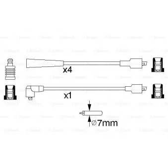 Kit de câbles d'allumage BOSCH 0 986 357 135