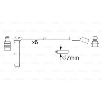 Kit de câbles d'allumage BOSCH 0 986 357 155