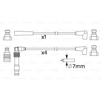 Kit de câbles d'allumage BOSCH 0 986 357 156