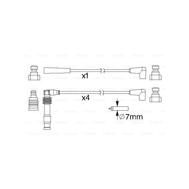 Kit de câbles d'allumage BOSCH 0 986 357 156