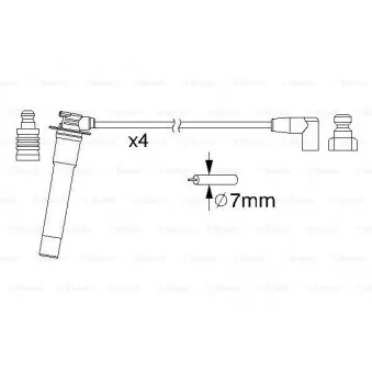 Kit de câbles d'allumage BOSCH 0 986 357 160