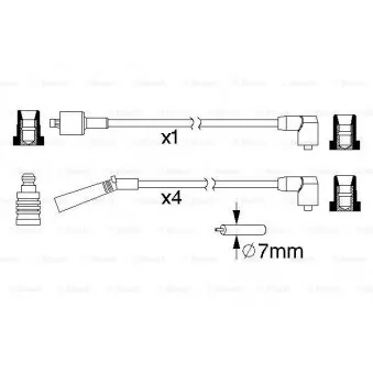Kit de câbles d'allumage BOSCH 0 986 357 196