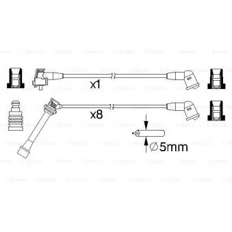 Kit de câbles d'allumage BOSCH 0 986 357 204