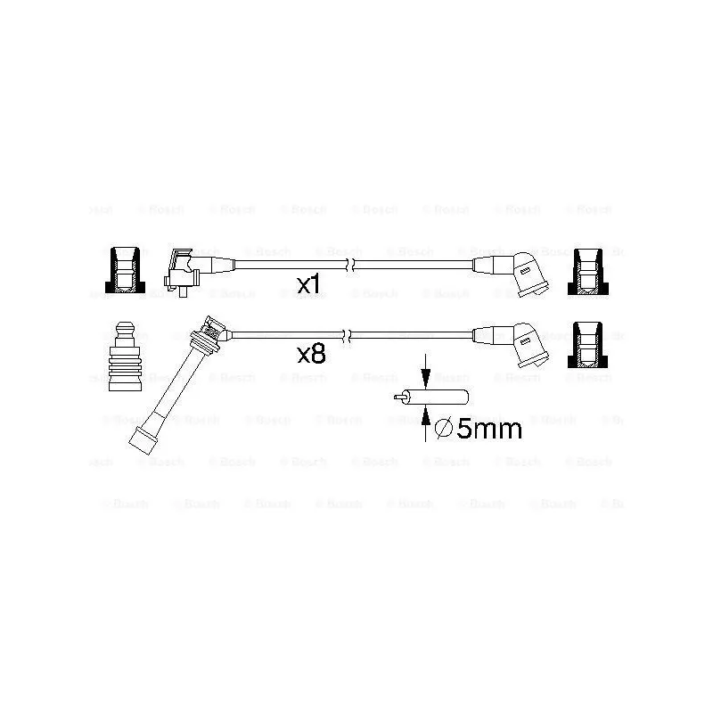 Kit de câbles d'allumage BOSCH 0 986 357 204