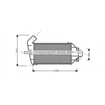 Intercooler, échangeur AVA QUALITY COOLING OLA4262