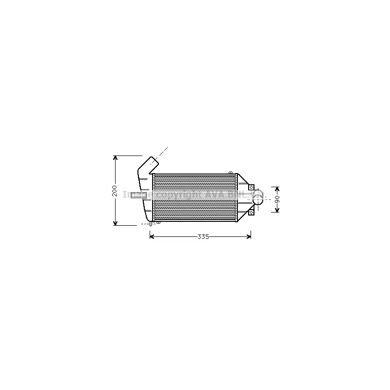 Intercooler, échangeur AVA QUALITY COOLING OLA4262