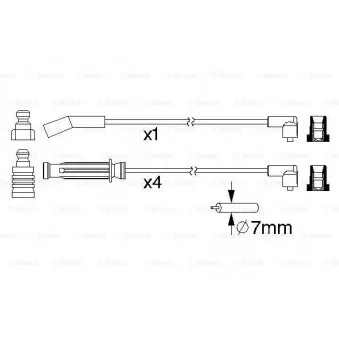 Kit de câbles d'allumage BOSCH 0 986 357 212